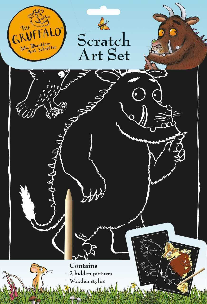 The Gruffalo Characters Engraving Scratch Art Activity Set & Tool Two Pictures