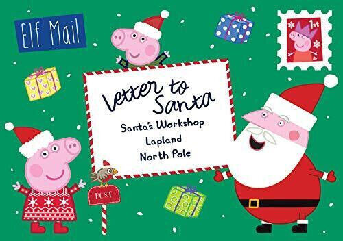 Peppa Pig Christmas Letter to Santa and Gift Labels Xmas George Hanger
