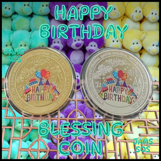 Happy Birthday Lucky Coin BLESSING Token Souvenir Keepsake Gift Present