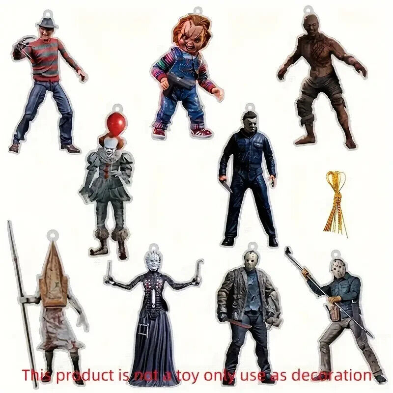 HORROR Halloween Tree Pendant Decoration XMAS CHRISTMAS CHAINSAW FREDDIE I.T