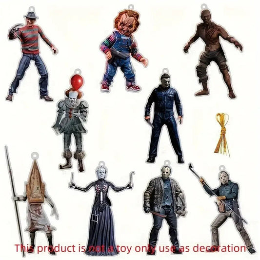 HORROR Halloween Tree Pendant Decoration XMAS CHRISTMAS CHAINSAW FREDDIE I.T