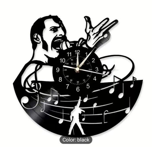 Queen Freddie Mercury LP Vinyl Record Wall Clock Best Decor Music Rock Gifts Art