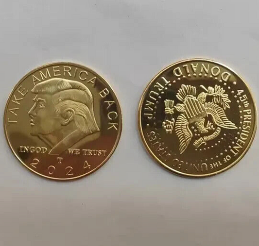2024 US President Donald Trump Coin Commemorative Coin TAKE AMERICA BACK Coin
