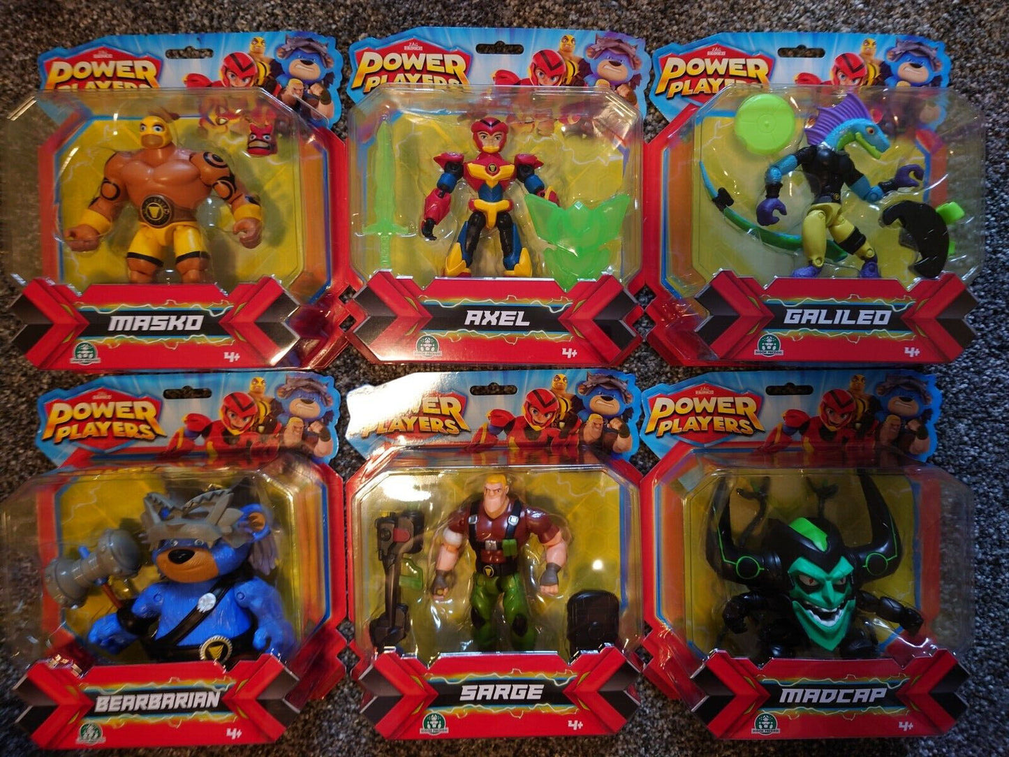 POWER PLAYERS AXEL, MASKO, BEARBARIAN, SARGE, MADCAP, GALILEO CHOOSE