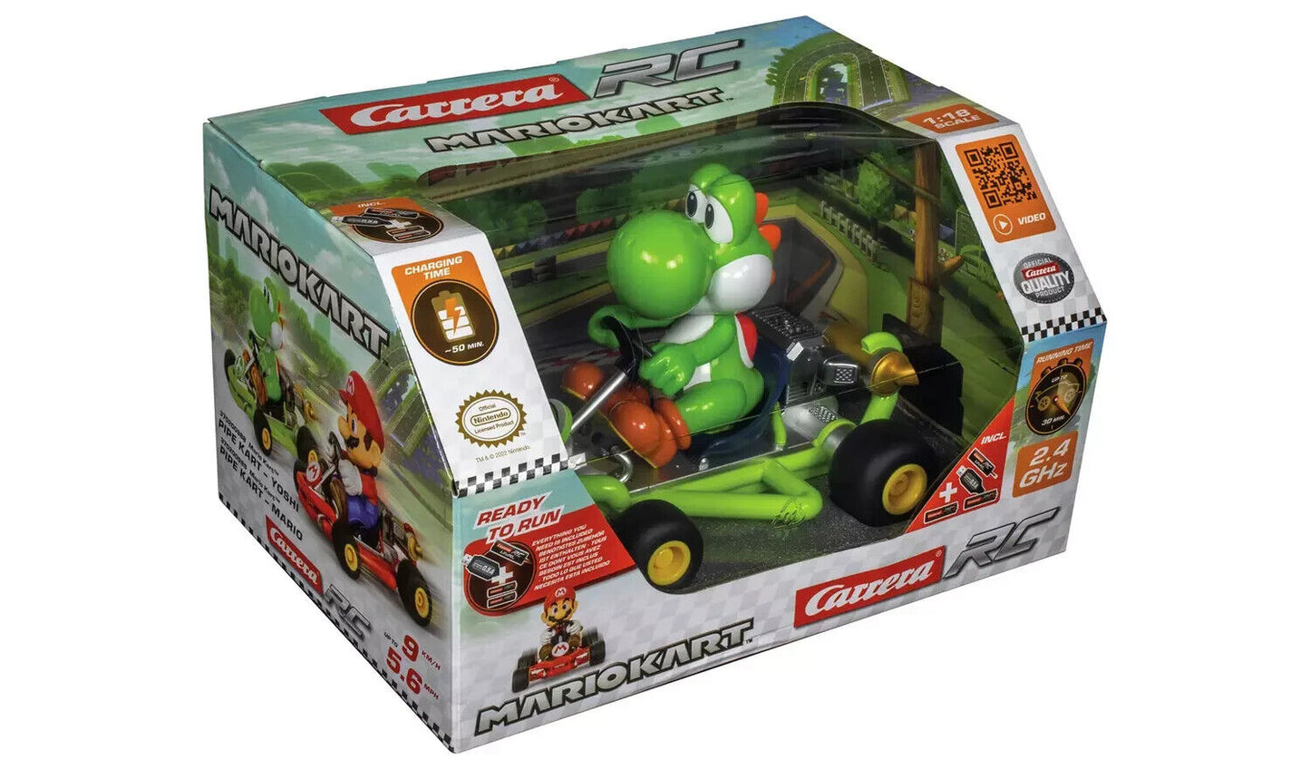 Carrera RC Mario Kart™ Pipe Kart - Yoshi RC Car 370200988 GREEN REMOTE CONTROL