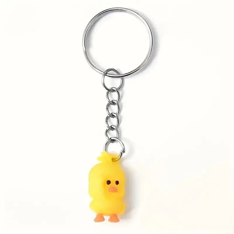 ONE Duck Keyring - Cute Small Yellow Silicon Plastic Duck KEYCHAIN YELLOW TWEETY