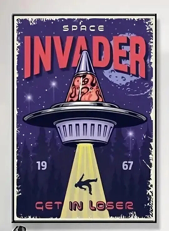 SPACE FUTURISTIC CANVAS Wall Art Movie Poster Print Picture ROCKET ALIENS SHIP