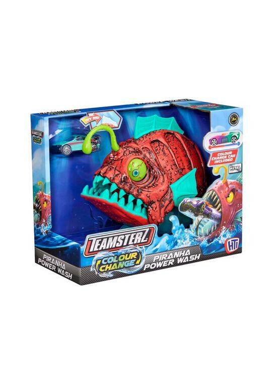 Teamsterz Piranha Power Wash & 1 Colour Changing Car Bathtime play sea animal