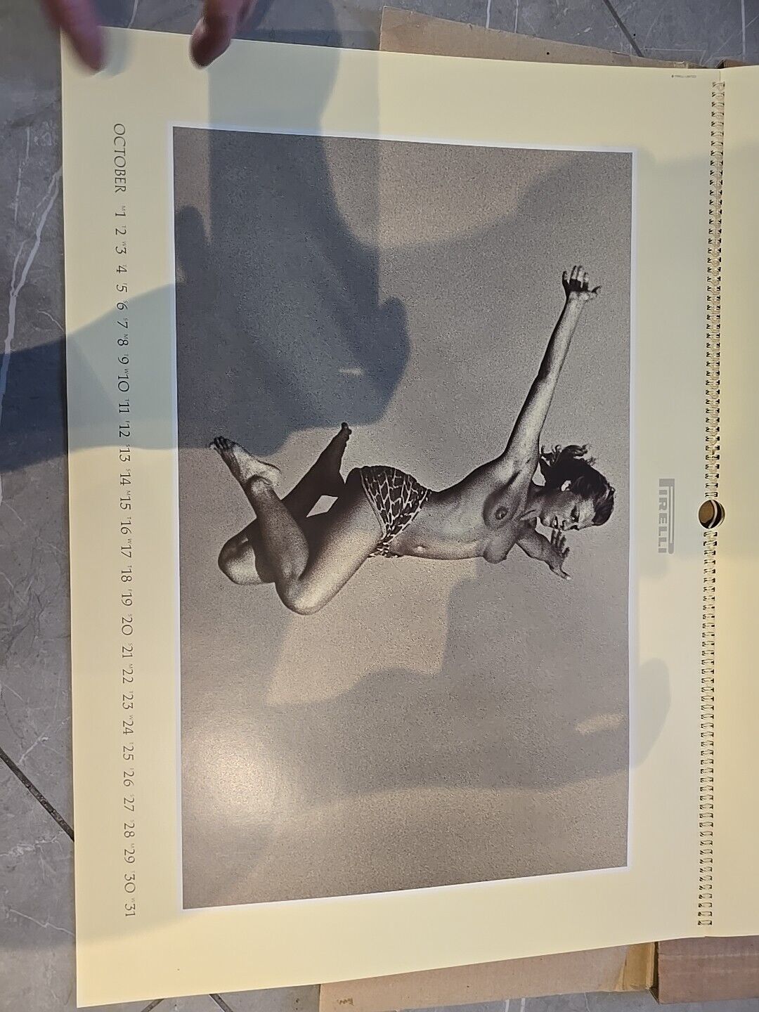 LARGE 1990 Pirelli Calender by Arthur Elgort GLADIATOR VINTAGE LADY CREAM