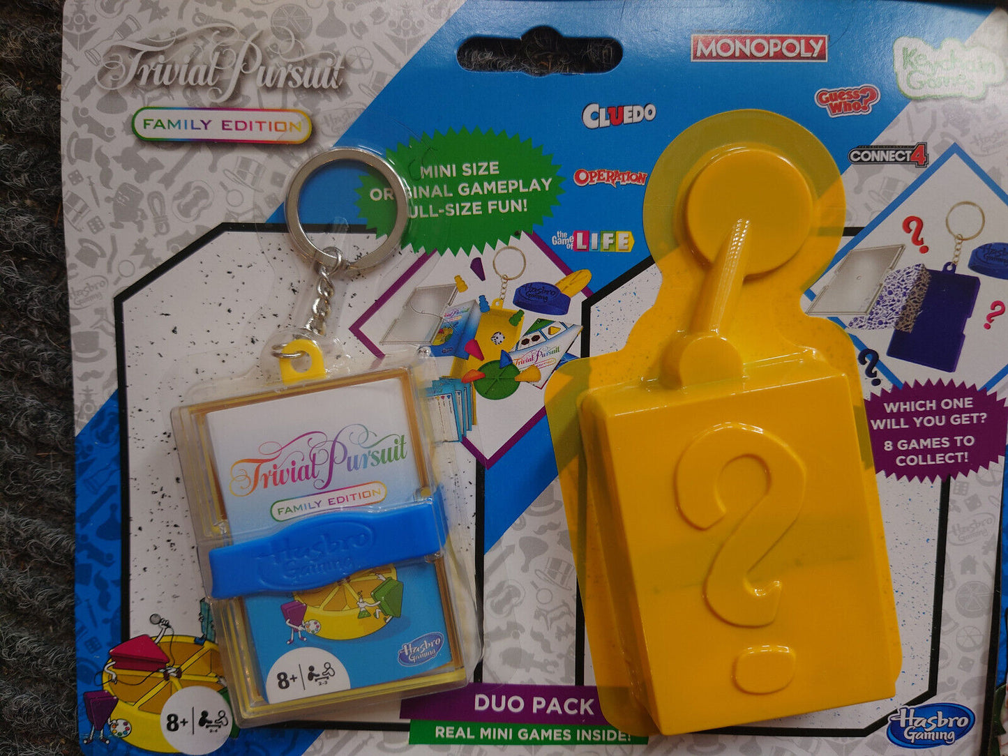 Hasbro Keychain Mini Travel Game MONOPOLY CLUEDO LIFE DUO PACK YOU CHOOSE MYSTER
