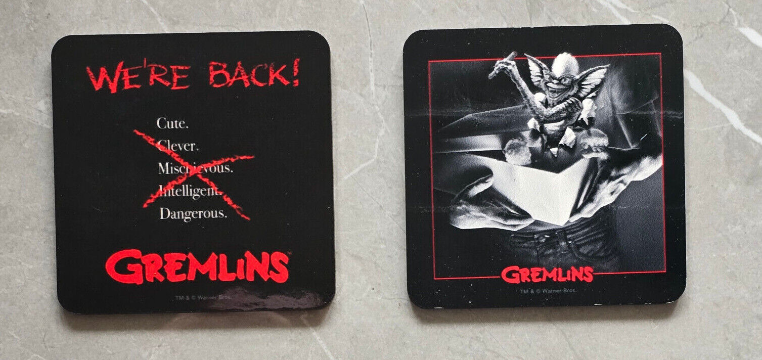 STRIPE Gremlins Monster Table Coaster Vintage EVIL Beer MOVIE Tea Cup Mat BAD