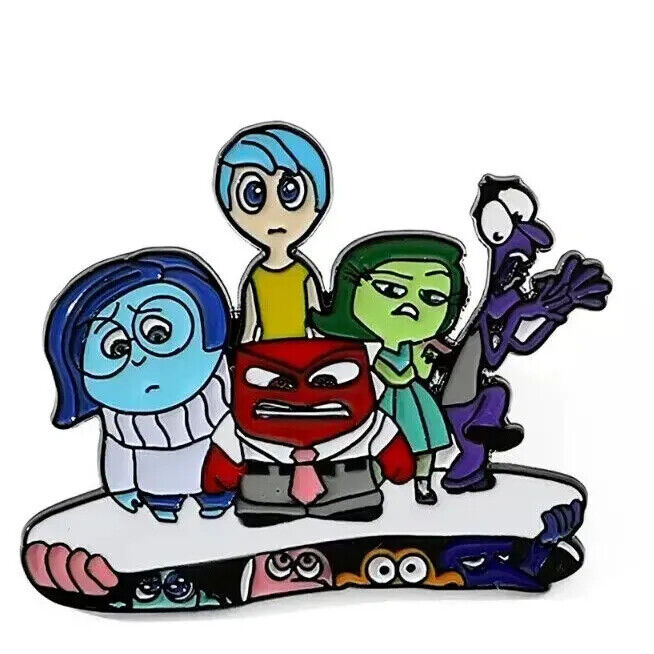 INSIDE OUT 2 Metal Enamel Pin Badge Kids Adult Teen SAD ANXIETY ANGER ENVY HAPPY