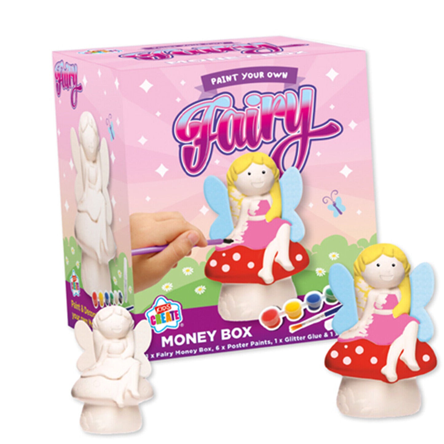Kids Create Paint Your Own Money Box Piggy Bank Dog Pig Owl Unicorn Fairy 3+