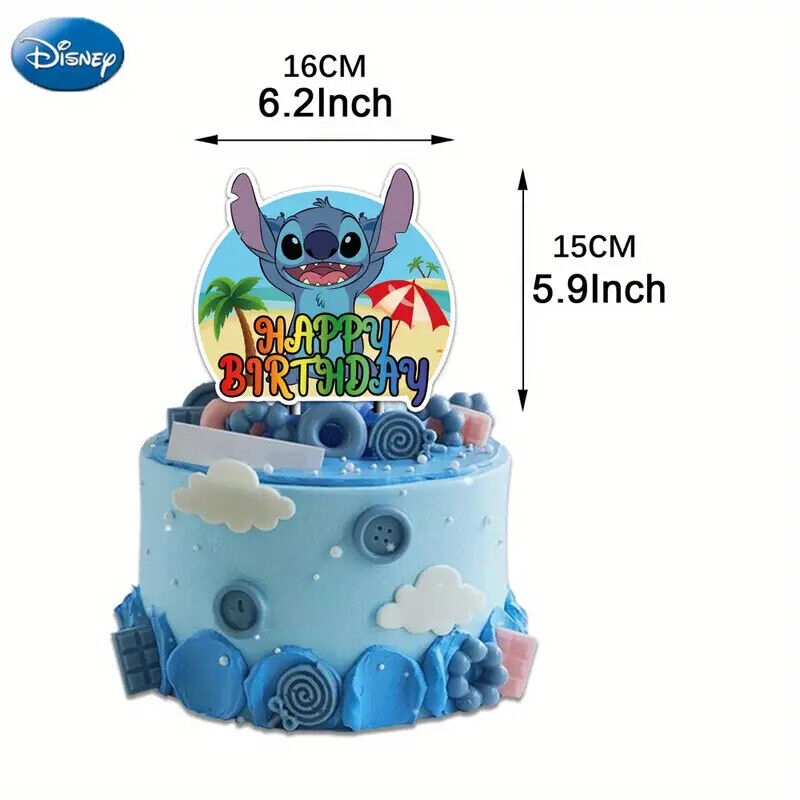 DISNEY LILO &STITCH Party Decorations Balloons Birthday Kid Banner Cake Toppers