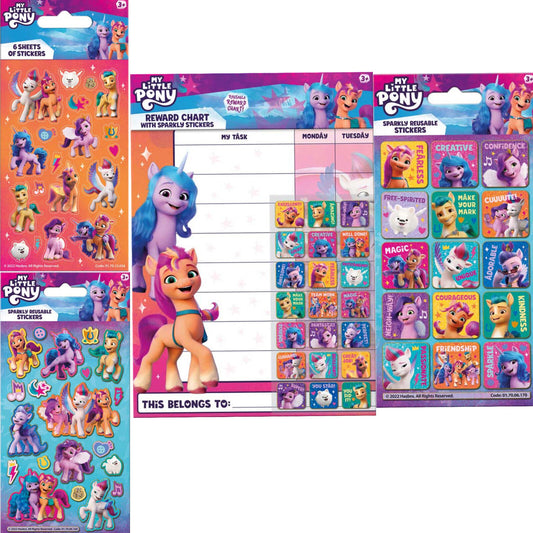 My Little Pony Reward Chart with Stickers FOIL REUSABLE SET YOU CHOOSE