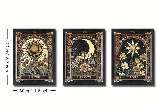 Tarot Card Mystic Sun Moon Star Canvas Art Pictures Large Cosmo Future