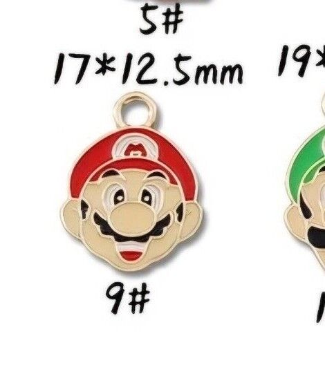 Nintendo Super Mario 2D Enamel Keyring Keychain Princess Toad Yoshi Toad Luigi