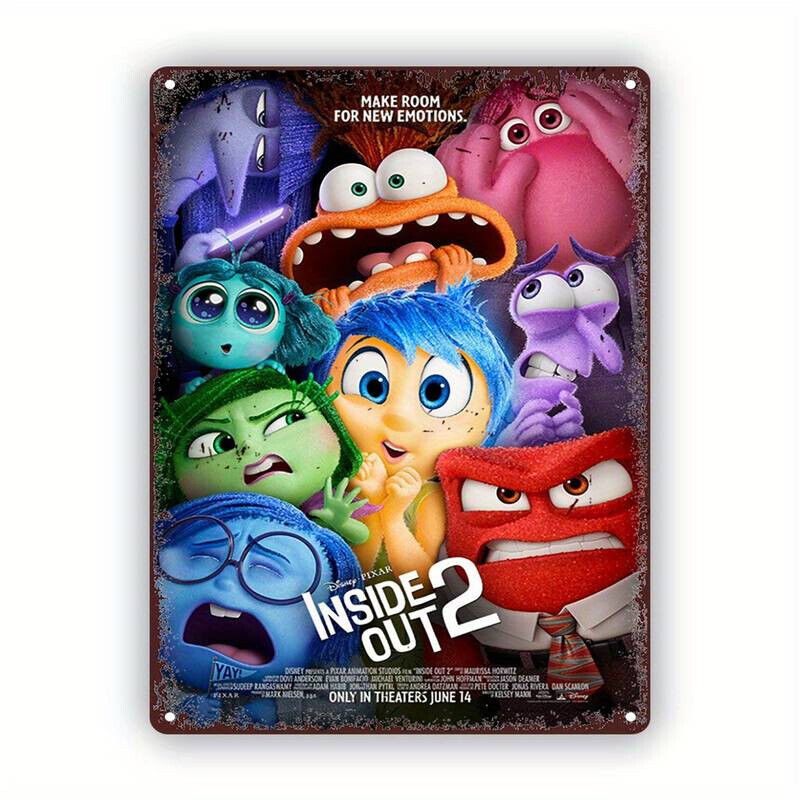 LICENSED Inside Out 2 METAL POSTER Animated Movie Poster 2024 ANXIETY TIN SIGN