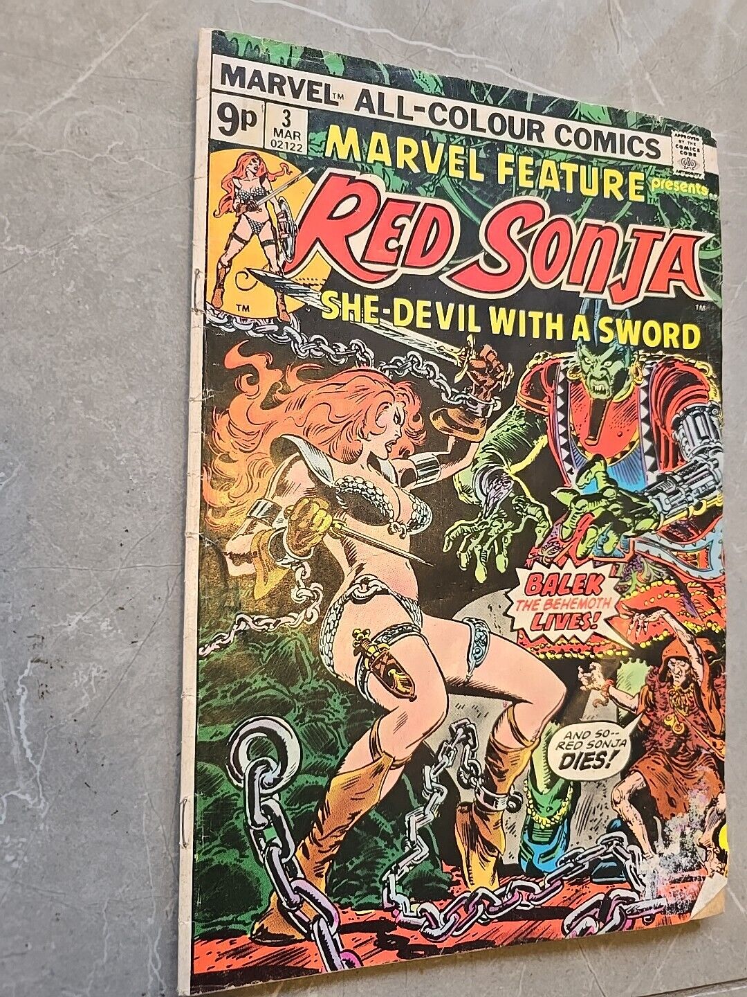 Marvel Feature #3 VFN (8.0) MARVEL ( Vol 2 1975) Red Sonja CONAN BEHEMOTH