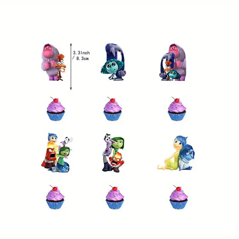 DISNEY PIXAR INSIDE OUT 2 Party Decorations Balloons Birthday Kid Banner Cake