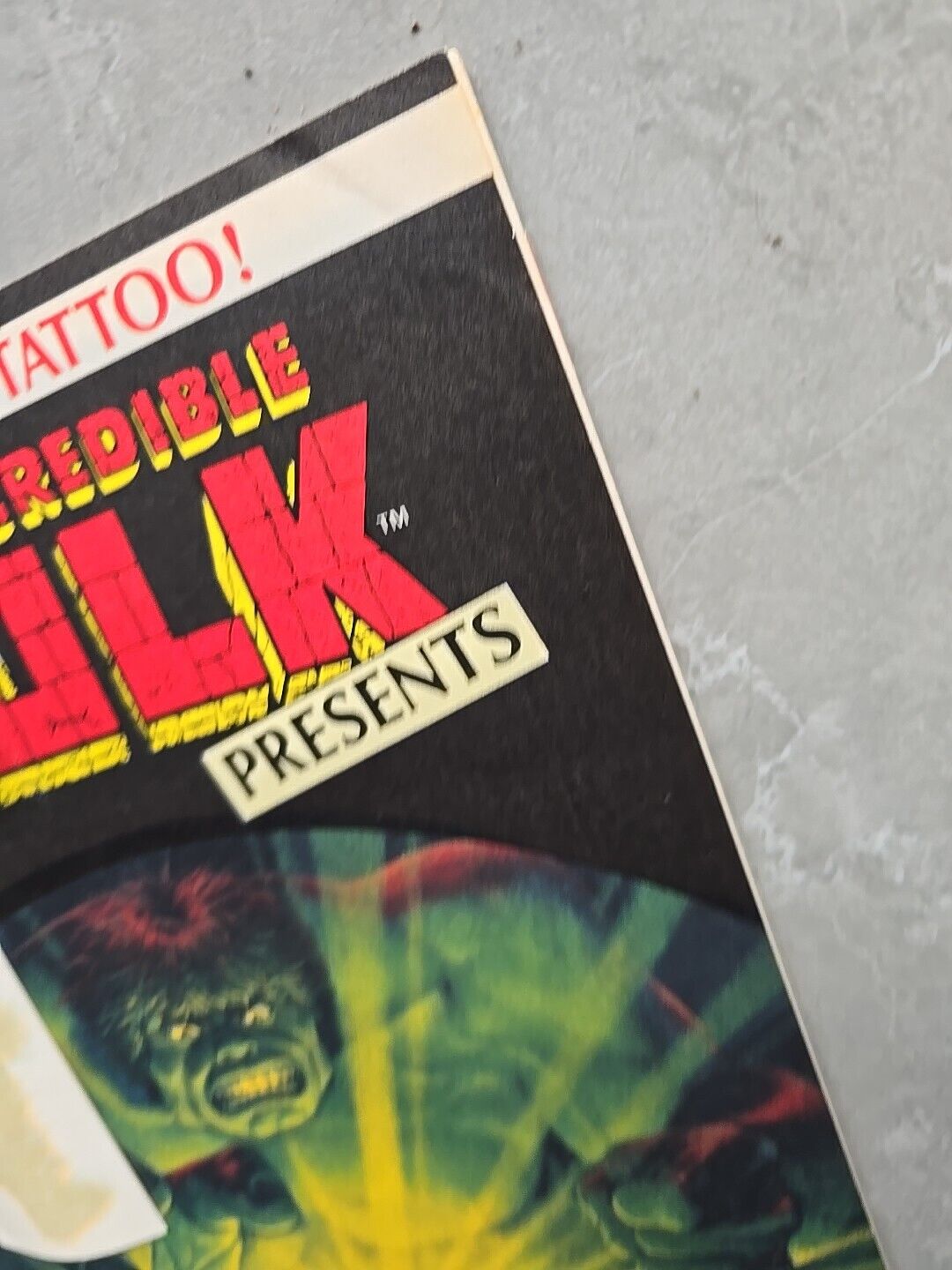 Marvel UK The Incredible Hulk Presents #1 RARE (1989) NM WITH ORIGINAL TATTOO