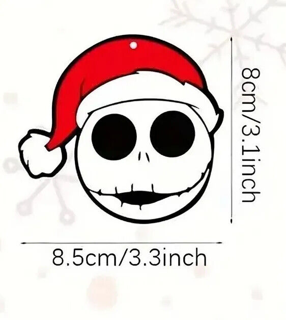 The Nightmare Before Christmas Jack Sally Halloween Tree Pendant Decoration WOOD