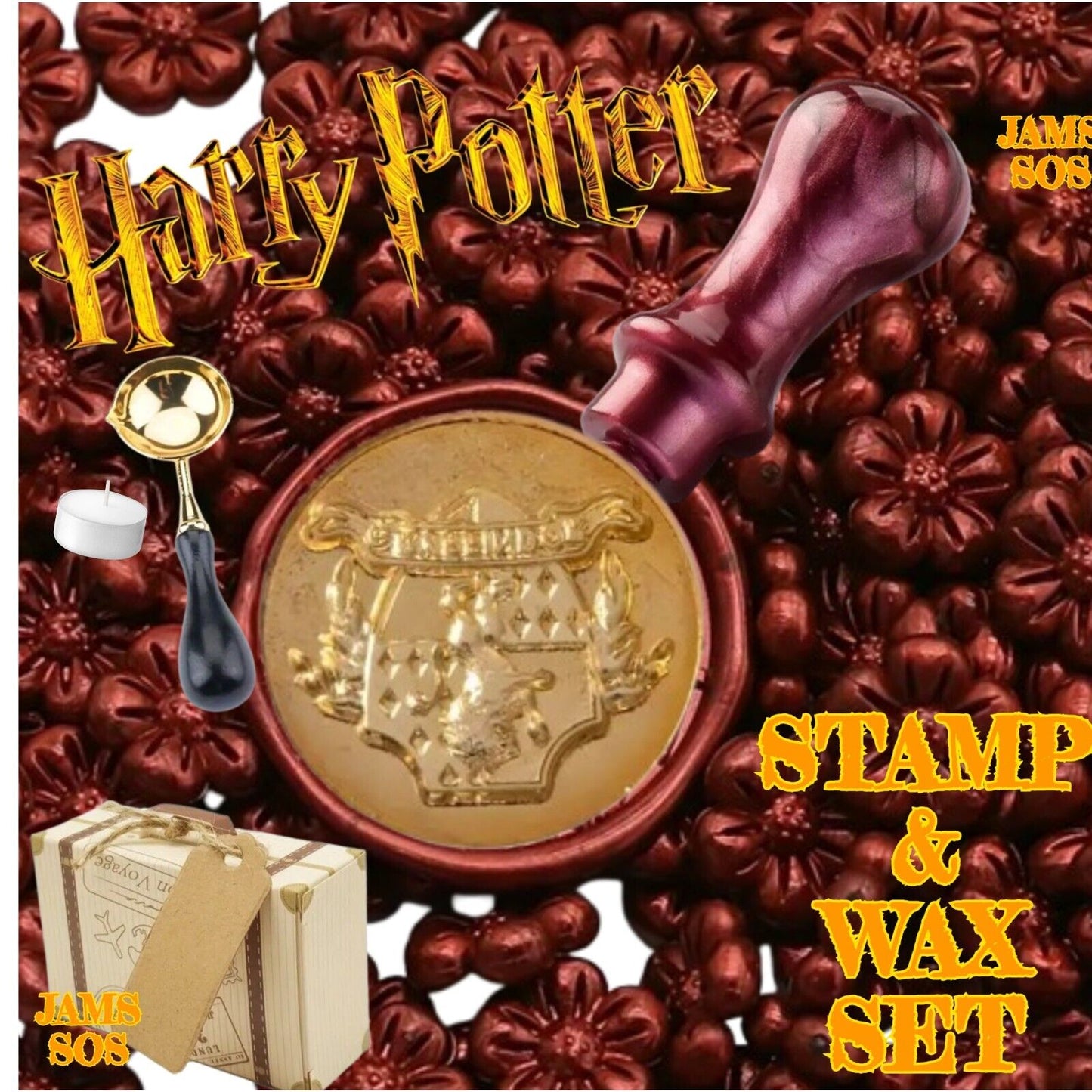 HARRY POTTER WAX WRITING SEAL MELT SET HOGWARTS LETTER GRYFFINDOR RAVENCLAW