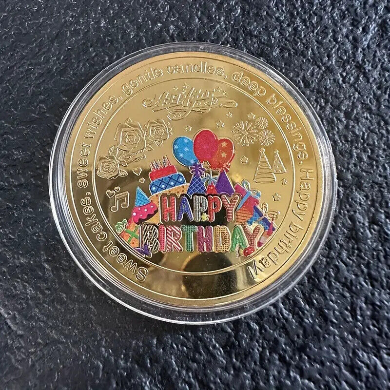 Happy Birthday Lucky Coin BLESSING Token Souvenir Keepsake Gift Present