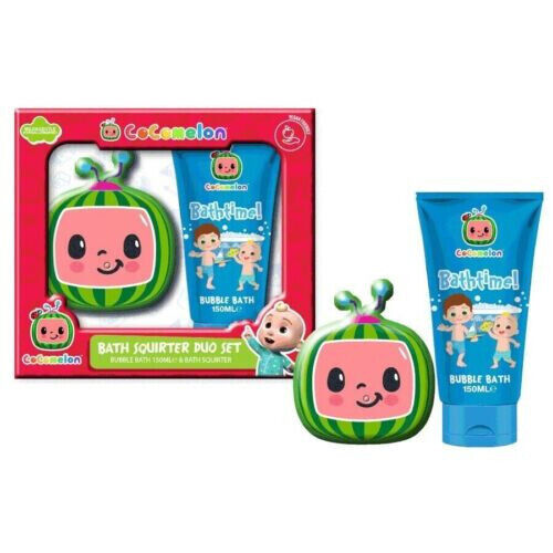 Childrens Kids Baby CoComelon 150ml Bubble Bath Squirter Vegan Freindly Gift Set