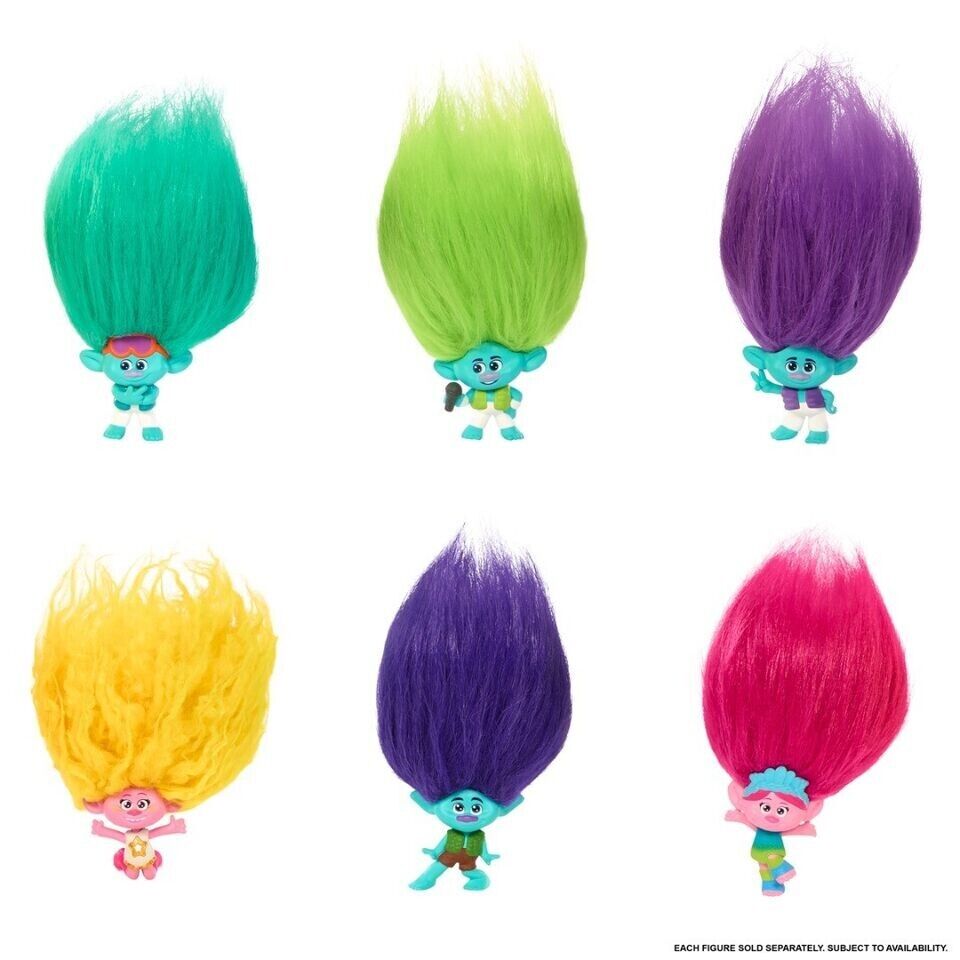 Trolls Band Together Pom Poms Series 1 BAG CLIP KEYRING NETFLIX CHARM KEYCHAIN