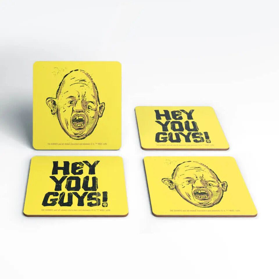 GOONIES Table Coaster Beer MOVIE Tea Cup GLASS Mat HEY YOU GUYS SLOTH MOVIE