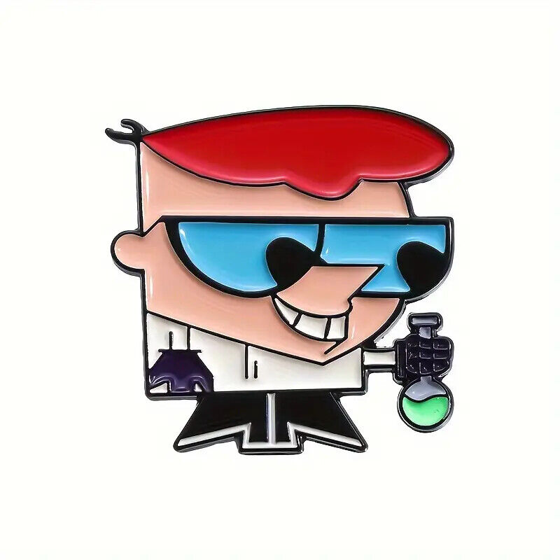 DEXTERS LABORATORY Metal Enamel Pin Badge NICKELODEON LAB
