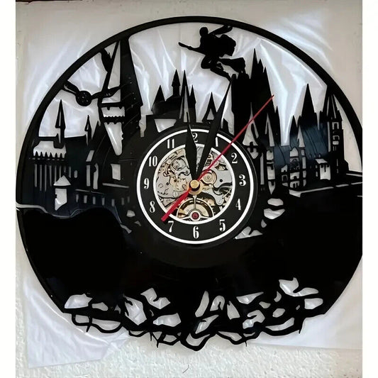 Harry Potter Vinyl Wall Clock Gift Art Hogwarts SNITCH HOGWARTS MOVIE MAGICLAND