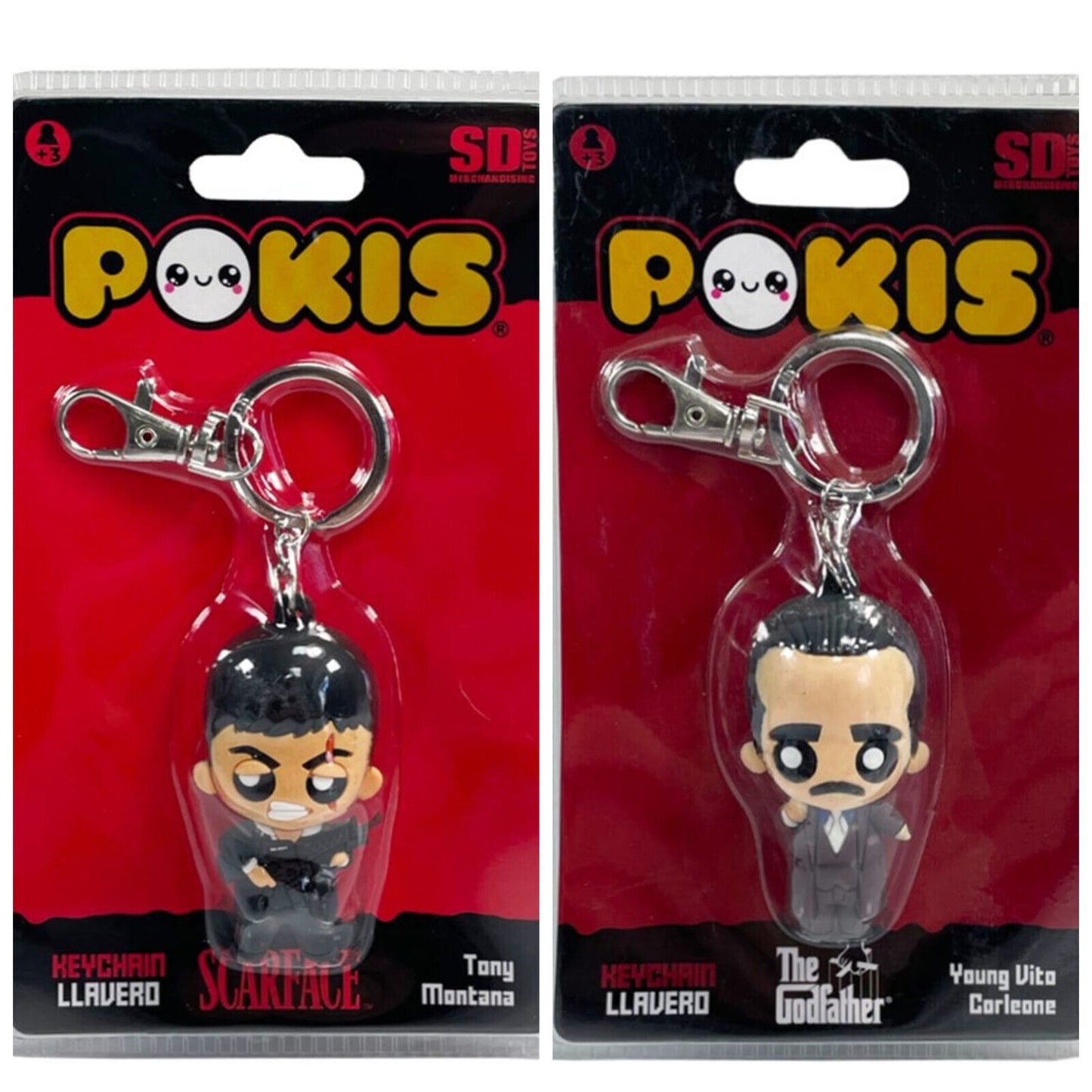 Pokis Scarface Tony Montana & VITO CORLEONE KeyringS