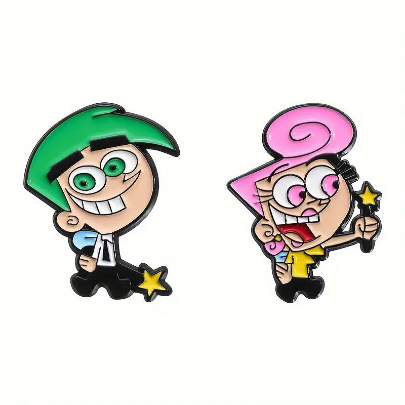 FAIRLY ODD PARENTS Metal Enamel Pin Badge Adult Teen TV SHOW CARTOON NICKELODEON