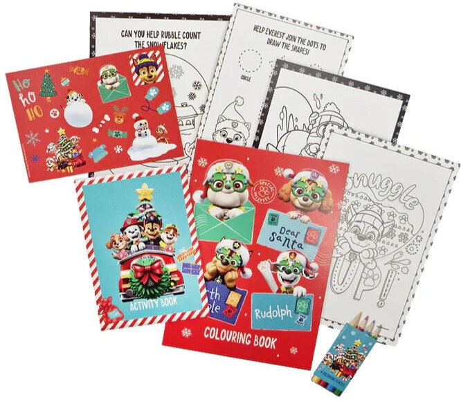 Paw Patrol Christmas Eve Activity Pack Arts Crafts Stickers Pencils NICKELODEON