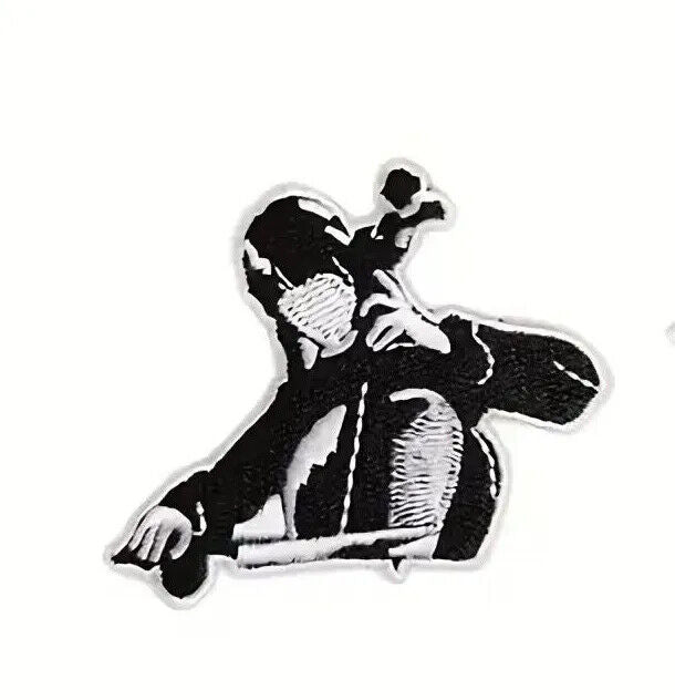Wednesday Addams Family Silhouette Embroidered Iron On Patches Patch Black