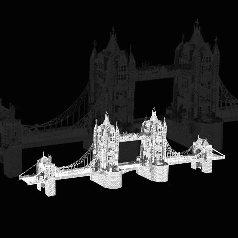 LARGE Tower Bridge London 3D Miniature Self Assembly Metal Model DIY Kit ENGLAND