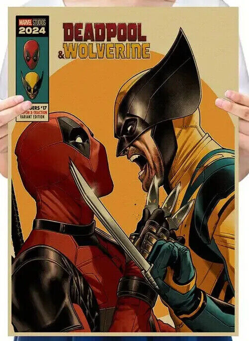 Deadpool & Wolverine Ryan Reynolds Super Hero Movie Poster VS OFFICIAL