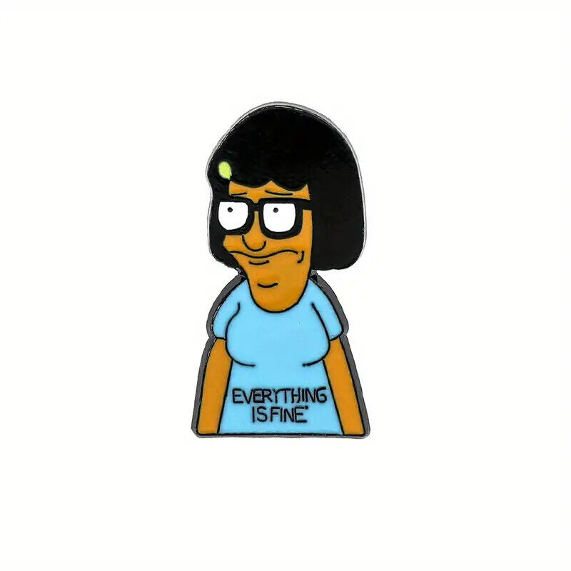 BOBS BURGERS Metal Enamel Pin Badge Adult Teen TV CARTOON