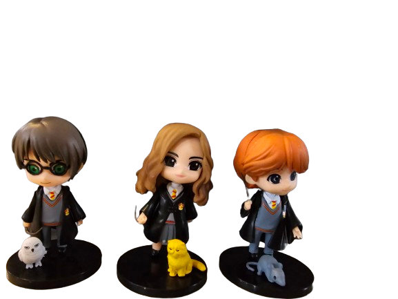 Harry Potter Toy Figures Ron Weasley Hermione Granger Wizard Magic Hogwarts