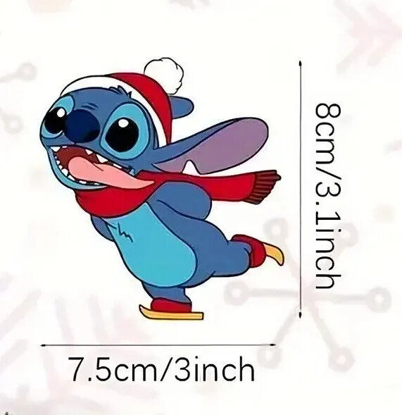 DISNEY LILO & STITCH Tree Pendant Decoration XMAS KIDS ALOHA SANTA HAT