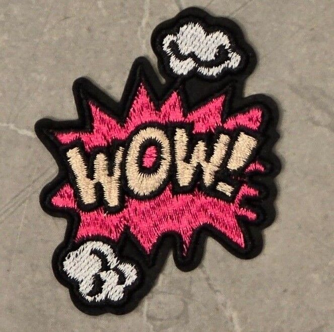 Pow Zap OMG Bang OMG Wow WTF Words Embroidered Logo Patch Badge Iron Sew On COMI