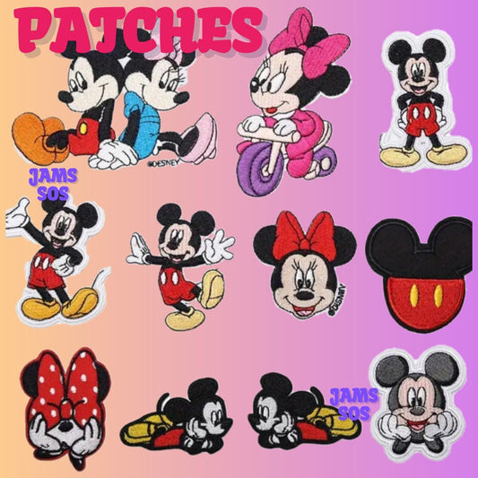 DISNEY MINNIE MICKEY MOUSE Iron Sew On Embroidered Patch PATCHES TV MOVIE EARS