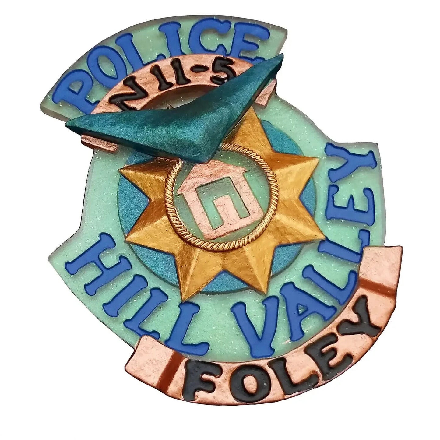 BACK TO THE FUTURE 2 POLICE BADGE LIMITED EDITION PROP REPLICA BTTF MARTY BIFF