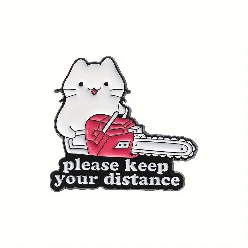 CAT ANIMAL Metal Enamel Pin Badge Retro Kids Adult Teen QUOTES FUNNY COMICAL