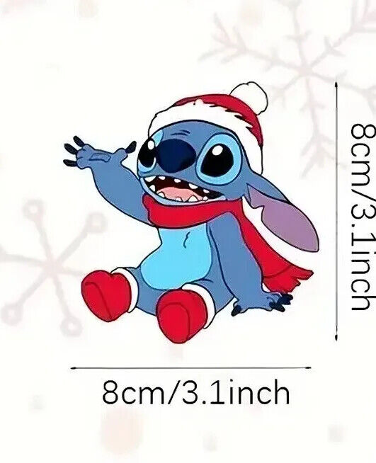 DISNEY LILO & STITCH Tree Pendant Decoration XMAS KIDS ALOHA SANTA HAT