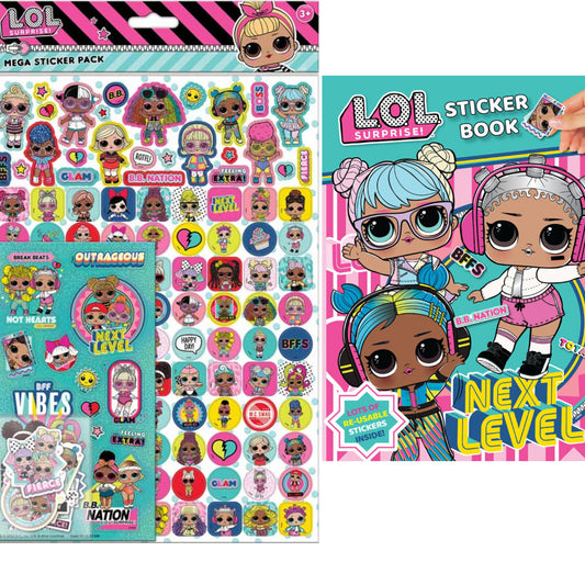 L.O.L Surprise NEXT LEVEL Mega Sticker Pack LOL STICKER BOOK YOU CHOOSE NEW