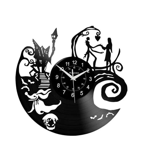 Jack Skellington Nightmare Before Christmas Vinyl Wall Clock pumpkin 2 xmas