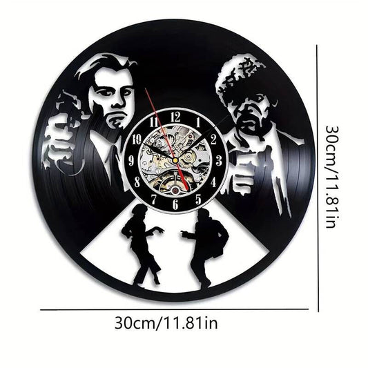 Pulp Fiction Vinyl Wall Clock Gift Art Home Room Quentin Tarantino Travolta